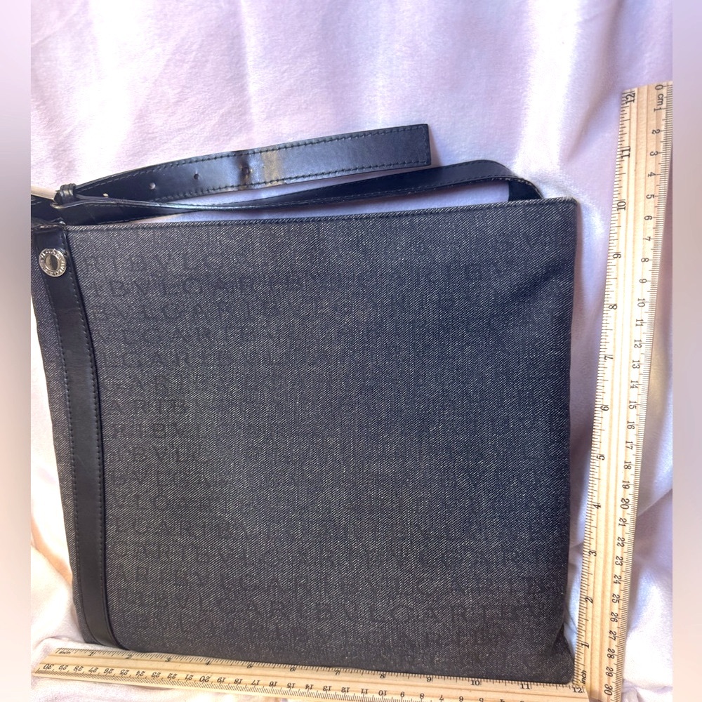 BVLGARI Monogram Canvas Crossbody Bag Rare Vintage 2000s Pristine AUTHENTIC - Picture 6 of 14